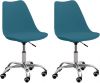VidaXL Kantoorstoelen 2 St Kunstleer Turquoise online kopen