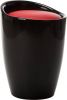 Opbergkruk 36x36,5x50 cm kunstleer zwart en rood online kopen