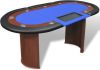 VidaXL Pokertafel Voor 10 Personen Met Dealervak En Fichebak Blauw online kopen
