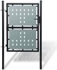 VidaXL Tuinpoort enkele deur zwart 100 x 200 cm online kopen