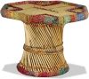 VidaXL Salontafel achthoekig met chindi details bamboe meerkleurig online kopen