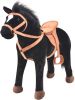 VidaXL Staand Knuffelpaard Pluche Zwart online kopen