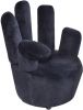VidaXL Stoel handvormig fluweel zwart online kopen