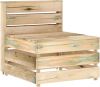 VIDAXL Tuinmiddenbank pallet ge&#xEF, mpregneerd grenenhout online kopen