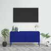 VidaXL Tv meubel 105x35x50 Cm Staal Marineblauw online kopen