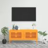 VidaXL Tv meubel 105x35x50 Cm Staal Mosterdgeel online kopen