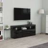 VidaXL Tv meubel 120x30x50 Cm Spaanplaat Hoogglans Zwart online kopen