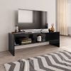 VidaXL Tv meubel 120x40x40 Cm Bewerkt Hout Hoogglans Zwart online kopen
