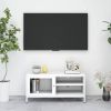 VidaXL Tv meubel 90x30x44 Cm Staal En Glas Wit online kopen