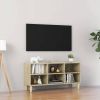 VidaXL Tv meubel met houten poten 103, 5x30x50 cm sonoma eikenkleurig online kopen