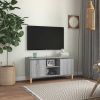 VidaXL Tv meubel met houten poten 103, 5x35x50 cm grijs sonoma eiken online kopen
