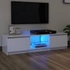 VidaXL Tv meubel met LED verlichting 140x40x35, 5 cm hoogglans wit online kopen
