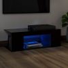 VidaXL Tv meubel Met Led verlichting 90x39x30 Cm Zwart online kopen