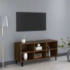 VidaXL Tv meubel met metalen poten 103, 5x30x50 cm bruineikenkleurig online kopen