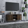 VidaXL Tv meubel met metalen poten 103, 5x35x50 cm gerookt eikenkleurig online kopen
