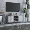 VidaXL Tv meubel met metalen poten 103, 5x35x50 cm grijs sonoma eiken online kopen