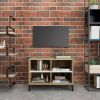 VidaXL Tv meubel met metalen poten 69, 5x30x50 cm wit sonoma eikenkleur online kopen