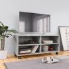 VidaXL Tv meubel met wieltjes 90x35x35 cm bewerkt hout betongrijs online kopen