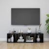 VidaXL Tv meubelen 4 st 37x35x37 cm spaanplaat hoogglans zwart online kopen