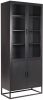 LABEL51 Vitrinekast 'Level', Metaal, 80 x 40 x 190cm, kleur Zwart online kopen