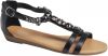 Graceland sandalen met sierstenen zwart online kopen