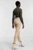 MOS MOSH Fifer mid waist tapered fit cropped chino met strikceintuur online kopen